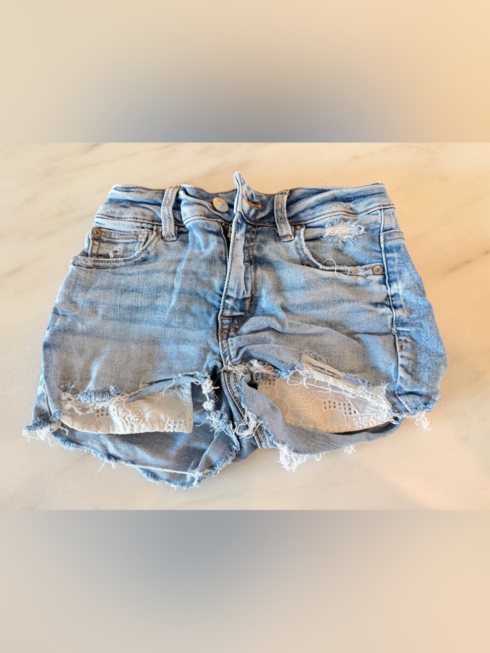 American Eagle cut off Jean shorts 000 GUC
